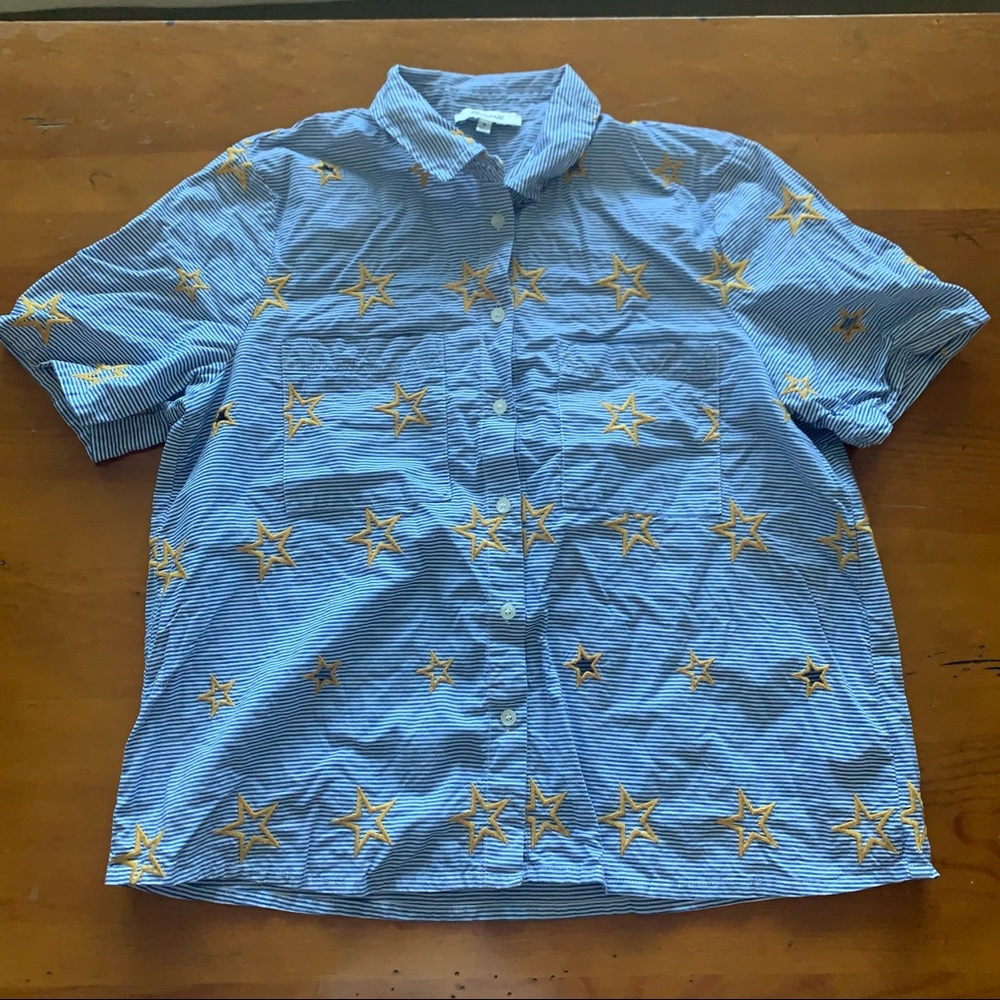 Madewell Embroidered Star Button Down